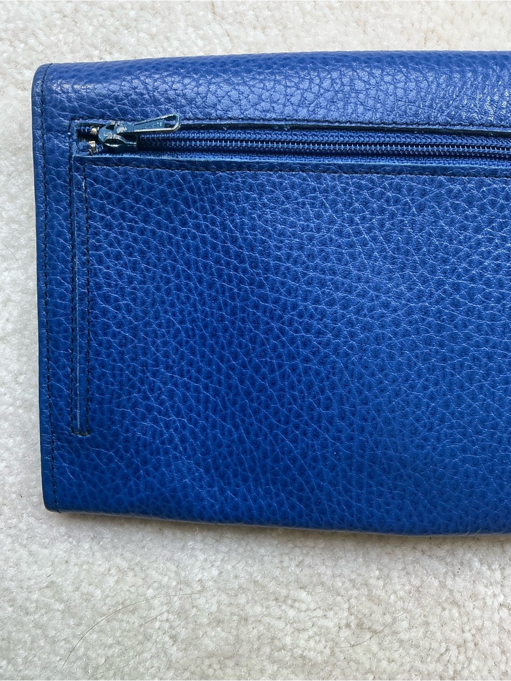 VINTAGE DESIGNER GIEFFE MULTI POCKET PEBBLED TRAVEL ENVELOPE WALLET - Picture 6 of 16